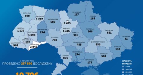 Количество заболевших коронавирусом в Украине увеличивается