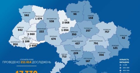 Количество зараженных коронавирусом украинцев увеличилось