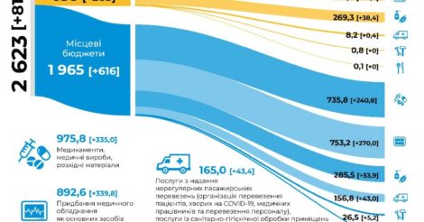 Украина потратила 2,6 млрд гривен на борьбу с коронавирусом