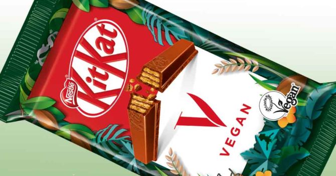 Компания Nestlé разработала и представила веганский KitKat