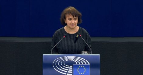 Українська письменниця Оксана Забужко виступила перед Європарламентом