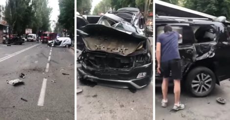 У Херсоні росіяни на викраденому позашляховику в'їхали в авто: загинули двоє людей