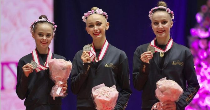 Українські гімнастки здобули три срібні нагороди на клубному ЧС: відео виступів