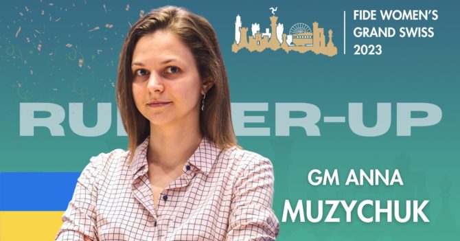 Українська шахістка Анна Музичук посіла рекордне друге місце на турнірі Grand Swiss
