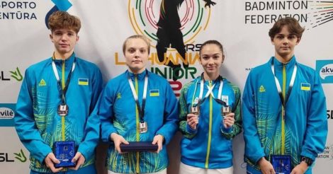 Юні українські бадмінтоністи завоювали три медалі міжнародного турніру у литовському Вільнюсі: деталі