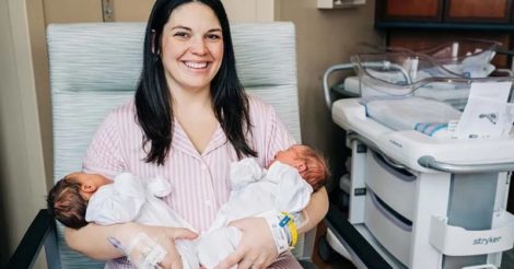 Американка народила двох дітей із різницею в один день