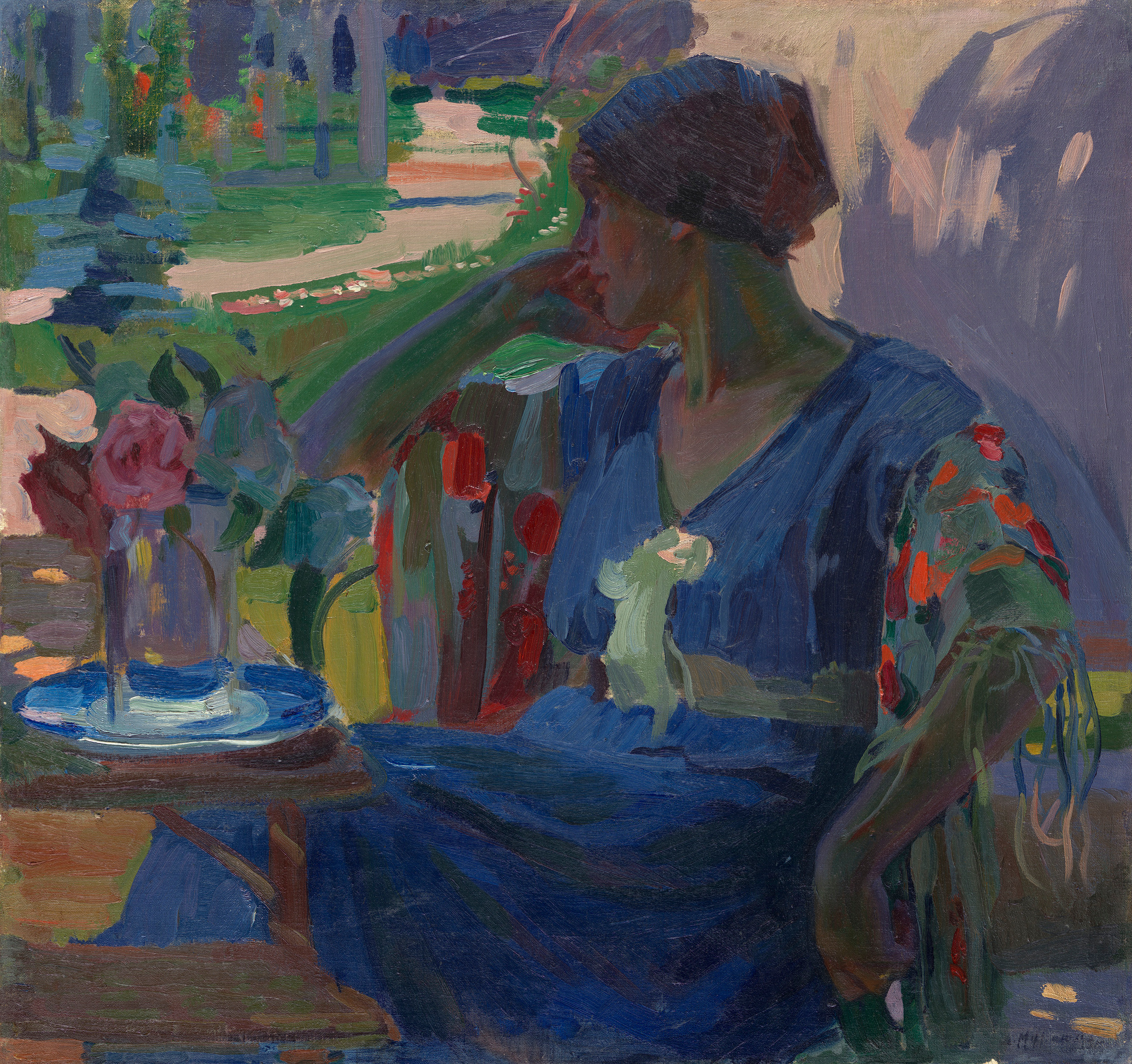 Дівчина з трояндами